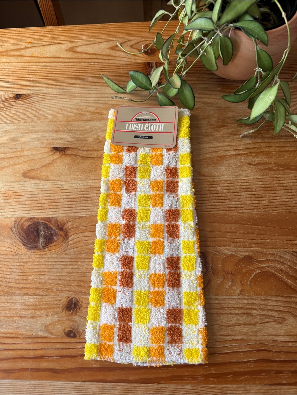 Vintage Checkered Dish Towel